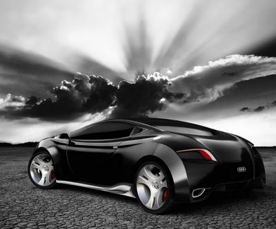 Voiture Concept Audi Noire Élégante