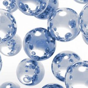 Design Abstrait de Bulles Bleues
