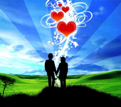 Couple Romantique dans la Nature