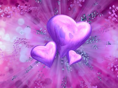 Fond Cœurs Violets