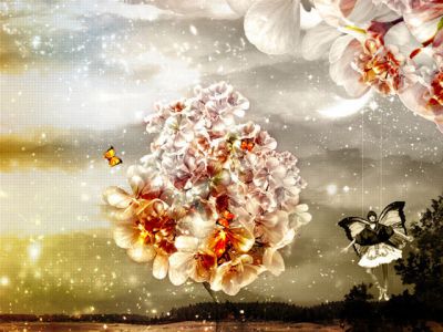 Paysage Floral Fantastique