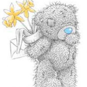 Ours en Peluche Mignon avec Fleurs