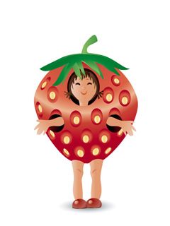 Illustration de Fille Fraise