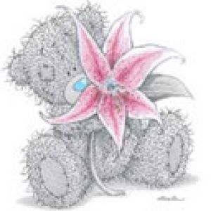 Teddy Bear Mignon avec Fleur