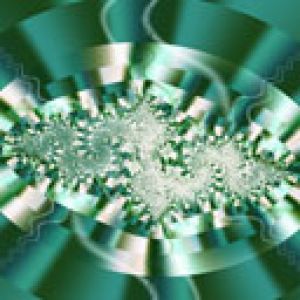 Design Fractal Abstrait Vert
