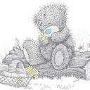 Ourson Mignon avec Fleur