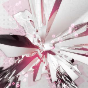 Design Abstrait Rose et Argent