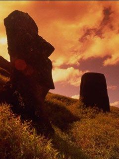 Statues Moai de l'île de Pâques