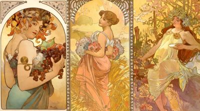 Femmes Art Nouveau d'Alphonse Mucha
