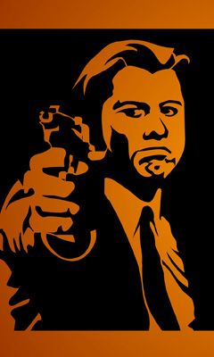 Personnage de Film Stylisé avec Pistolet