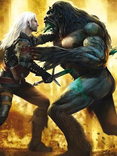 Bataille de Geralt contre le Monstre