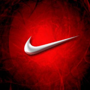 Logo Nike sur Fond Rouge