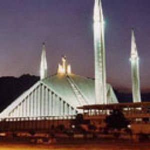 Mosquée Faisal de Nuit