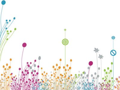 Design Floral Abstrait Coloré