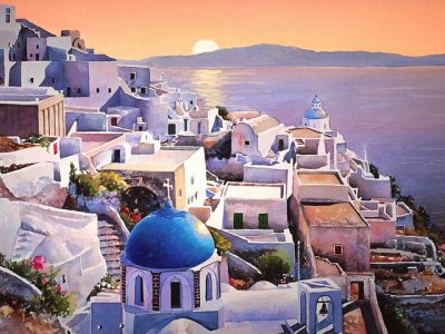 Coucher de soleil à Santorin