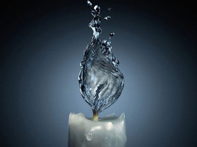 Bougie Flamme d'Eau