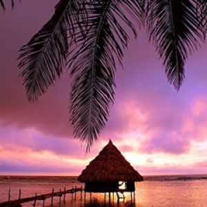 Coucher de Soleil Tropical sur l'Eau