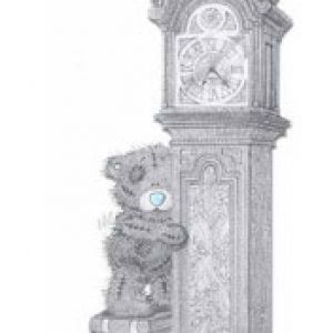Ours Mignon avec Horloge