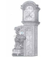 Ours Mignon avec Horloge