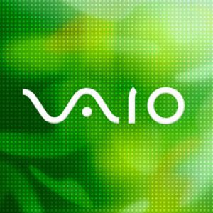 Logo VAIO sur fond vert