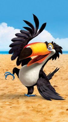 Toucan Coloré sur la Plage