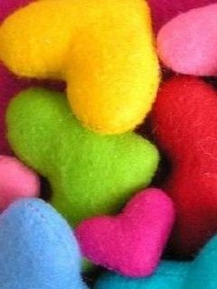 Cœurs en Feutre Colorés