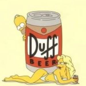 Homer Simpson et Duff Beer