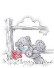 Ourson Mignon avec Lettre