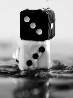 Dés en noir et blanc