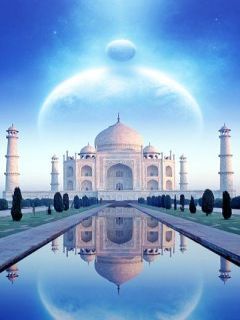 Reflet du Taj Mahal dans l'Espace