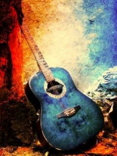 Guitare Acoustique Colorée