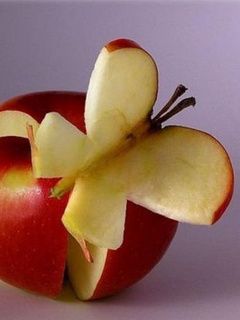 Pomme Créative en Forme de Papillon