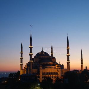 Mosquée Sultan Ahmed au Coucher de Soleil