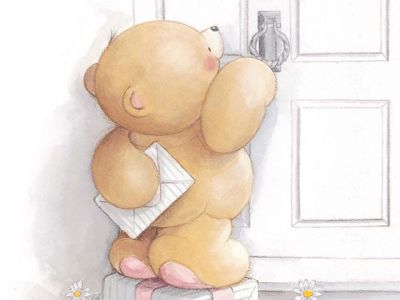Ours Mignon avec Lettre