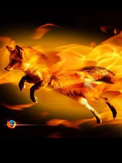 Renard Enflammé en Mouvement