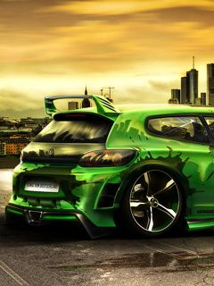 Voiture de Sport Verte