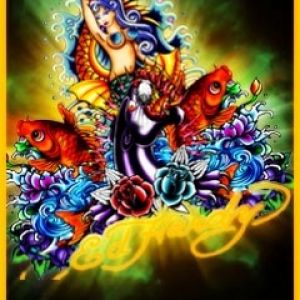 Art Fantastique Coloré avec des Sirènes