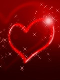 Cœur Rouge Scintillant