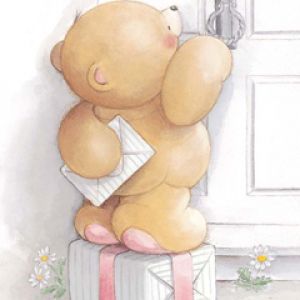 Ours Mignon avec Lettre