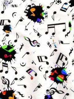 Motif de Notes Musicales Colorées