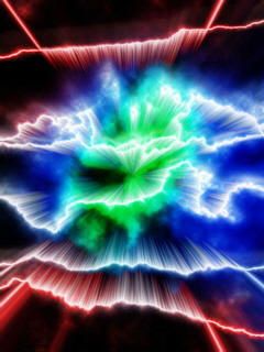 Explosion Spatiale Abstraite Vibrante