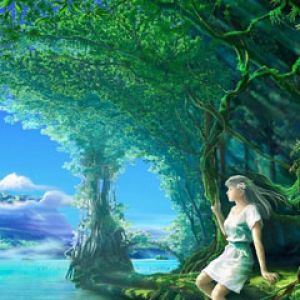 Scène Naturelle Sereine avec Fille