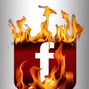 Logo Facebook en Flammes