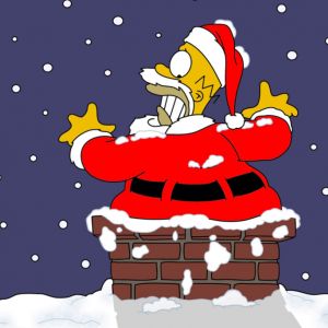 Amusement de Noël de Homer Simpson