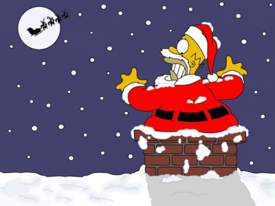 Amusement de Noël de Homer Simpson