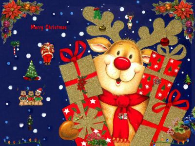 Renne de Noël Joyeux