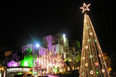 Sapin de Noël avec Lumières Colorées