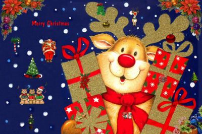 Renne de Noël Joyeux