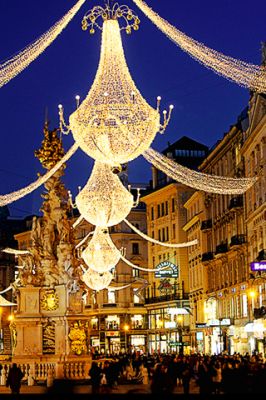 Lumières de Noël sur la place