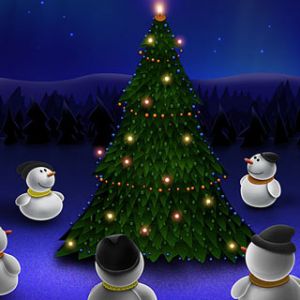 Bonhommes de Neige autour du Sapin de Noël